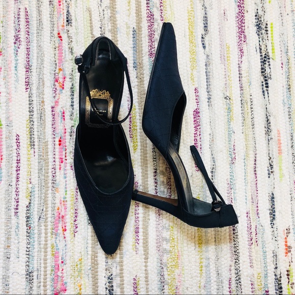 CHRISTIAN DIOR BLACK MARY JANE HEELS SIZE 9 - Picture 7 of 8